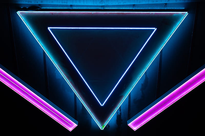 neon, forma, triangle, HD wallpaper