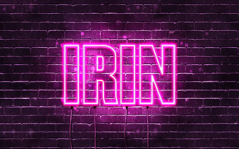 Irin, , with names, female names, Irin name, purple neon lights, Happy ...