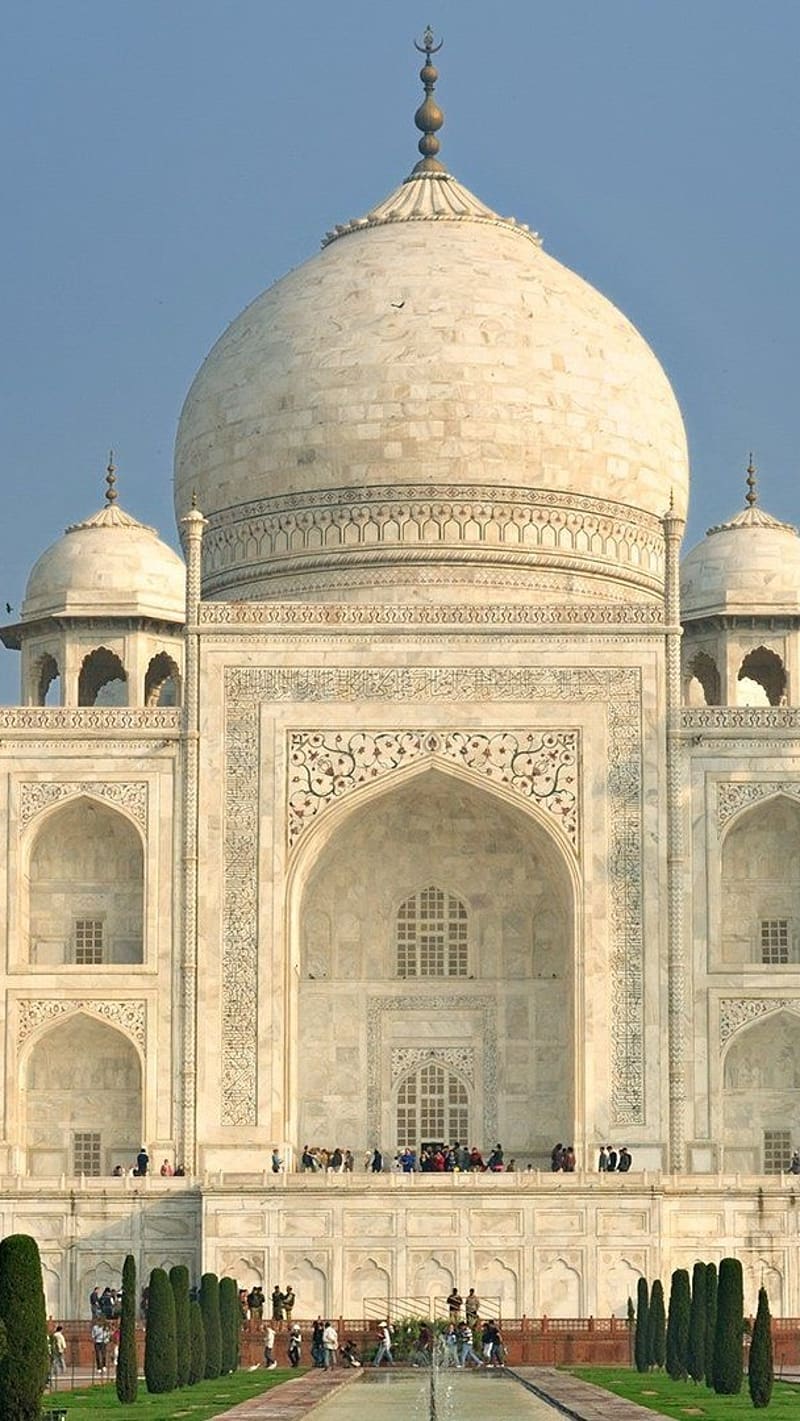 Taj Mahal, Dark Sky Background, monument, ivory white marble, mausoleum, HD phone wallpaper