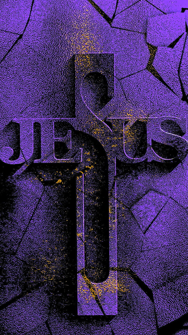 Jesus Christian Cracked Wall Cross Love Purple Son Of God Texture Hd Mobile Wallpaper Peakpx