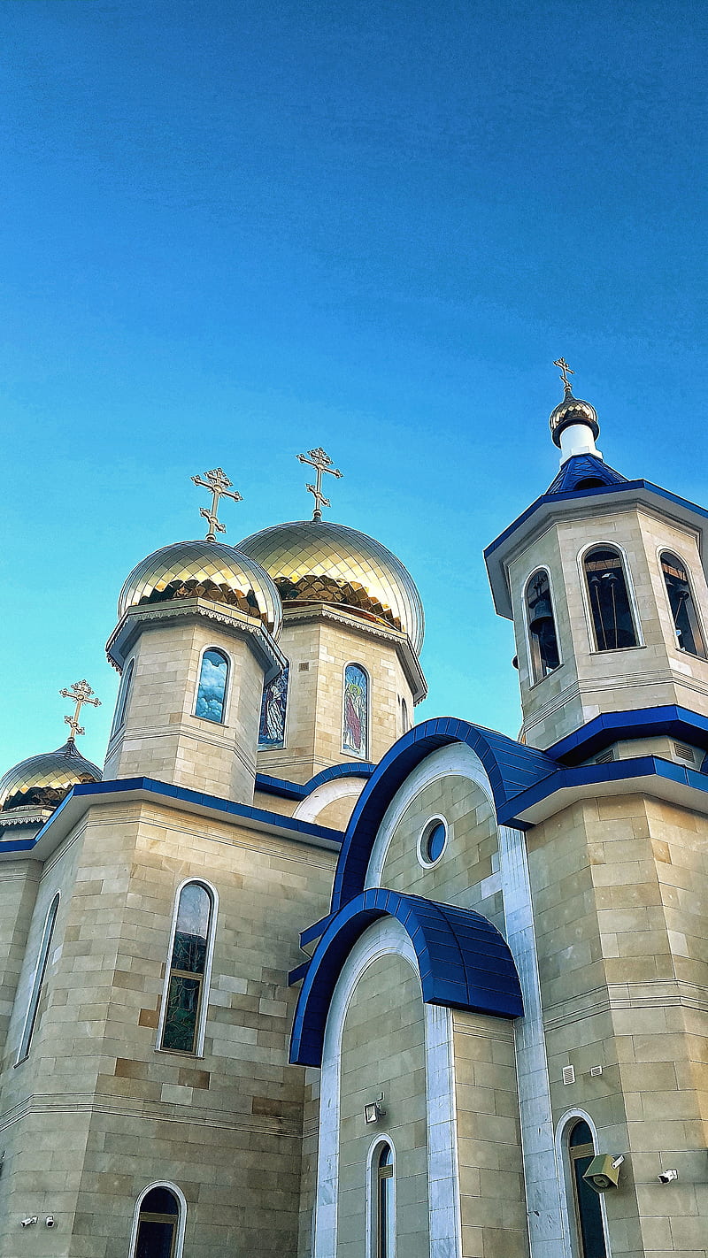 Russian Church, dome, gold, golden, russia, HD phone wallpaper