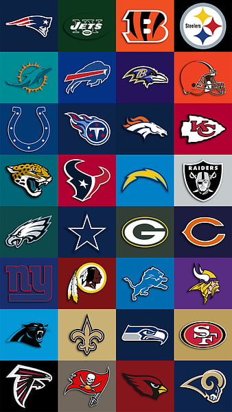 NFL team collage, football, logos, nfl, esports, HD phone wallpaper