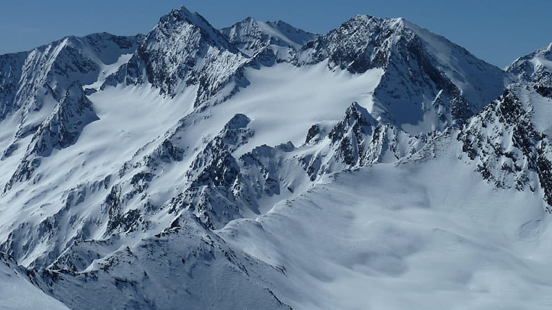 Berge Tirol, Schnee, Landschaft, Berge, Winter, HD wallpaper