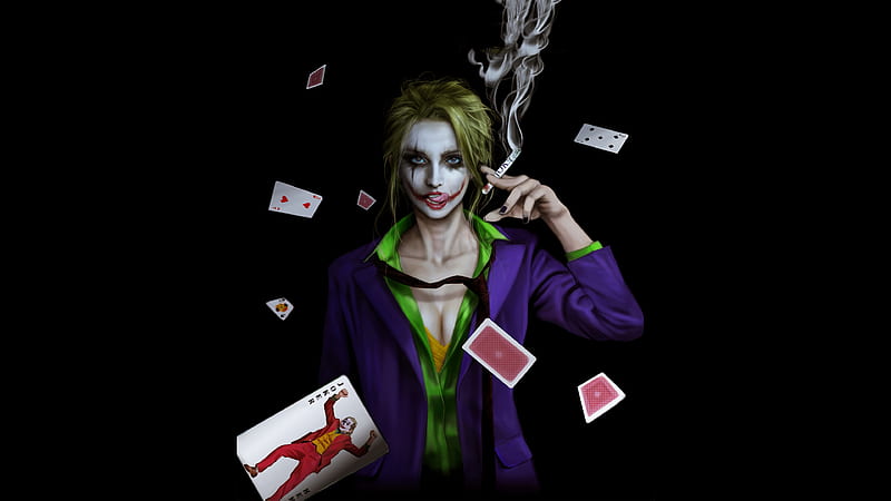 Girl Joker Cosplay, HD wallpaper