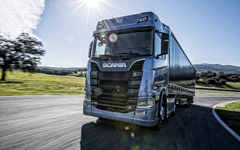 Scania S730, 2019, new truck, delivery concepts, cargo carriage, new blue S730, Scania, HD wallpaper