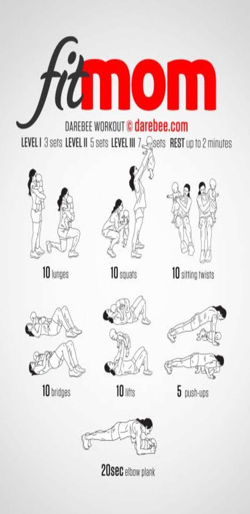 Fit mom workout, baby, darebee, energy, fit, health, mom, mother, stamina, strength, workout, HD phone wallpaper
