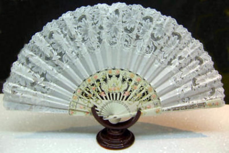 White And Lacy Hand Fan, Brown, Fan, Abstract, White, graphy, Hand, Stand, Lacy, HD wallpaper