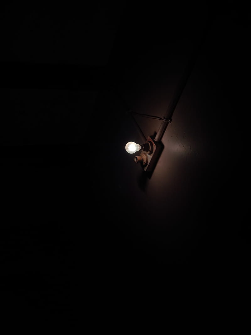bulb, light, glow, room, dark, HD phone wallpaper
