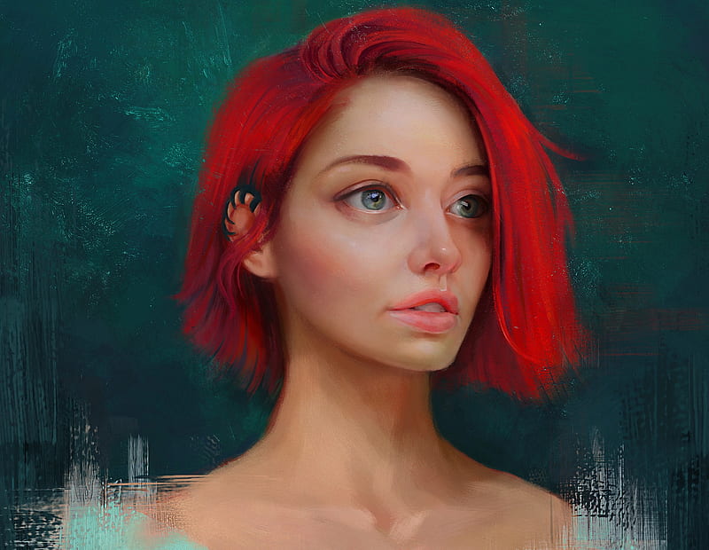 Redhead Art Fantasy Luminos Girl Green Mandy Jurgens Portrait Hd Wallpaper Peakpx 7038