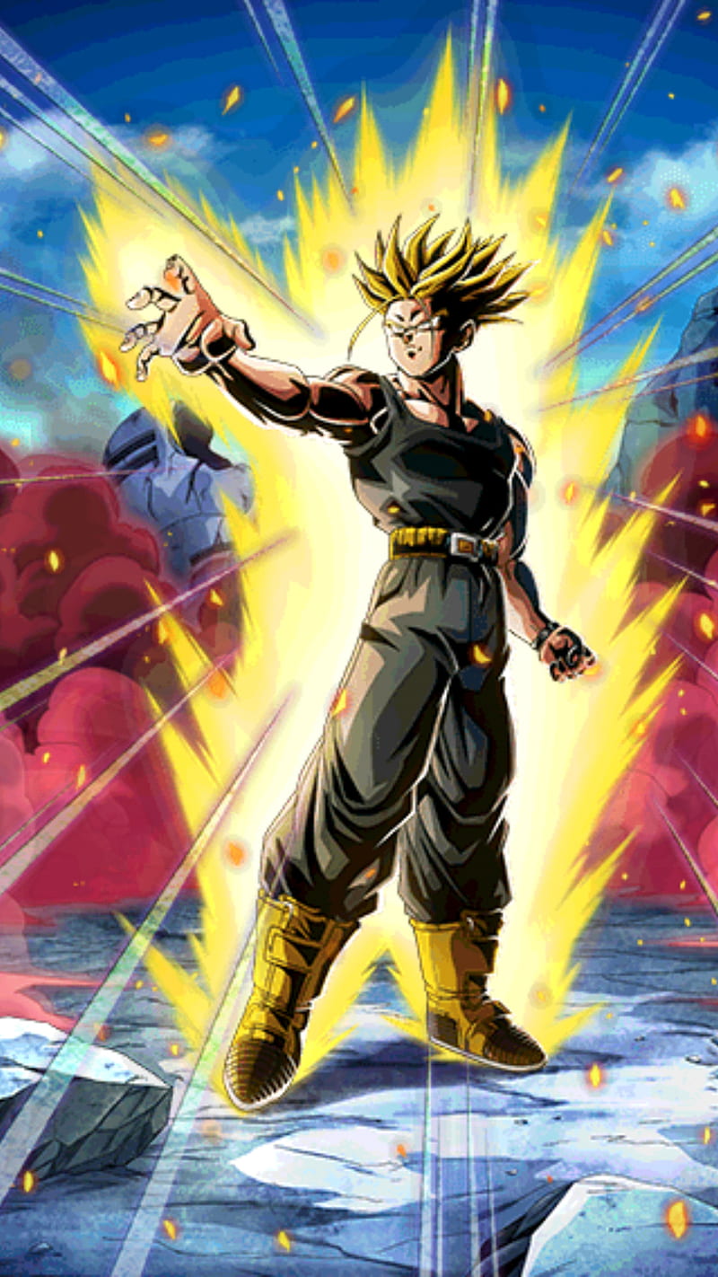 long-haired Mirai Trunks  Anime dragon ball, Anime, Dragon ball art