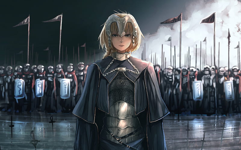 Ruler, warriors, Jeanne d Arc, Fate Apocrypha, Fate Grand Order, Alter, manga, Fate Series, TYPE-MOON, HD wallpaper