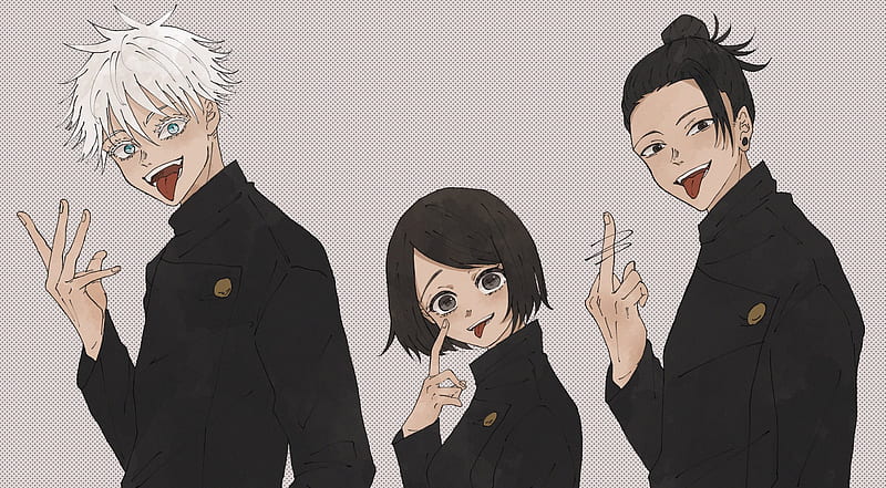 Anime, Jujutsu Kaisen, Satoru Gojo, Suguru Geto, Shoko Ieiri, Brown ...