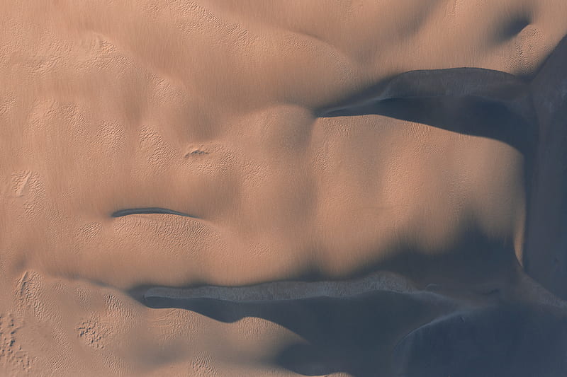 sand, desert, aerial view, texture, HD wallpaper