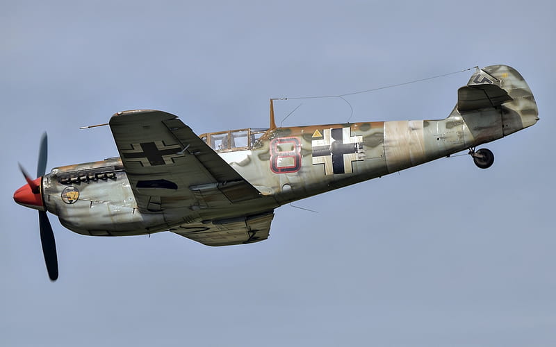 Messerschmitt Bf 109G-2, Luftwaffe, German fighter, World War II, Germany, HD wallpaper