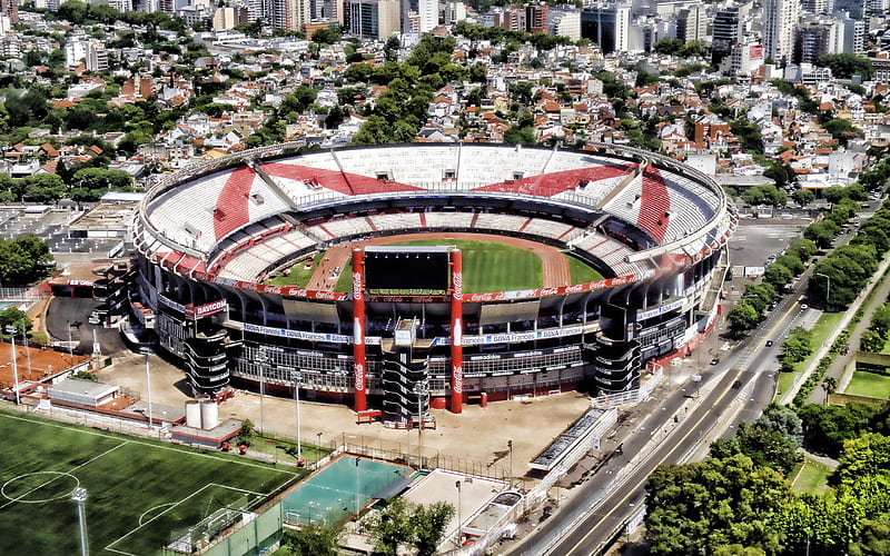 River Plate Stadium, aerial view, Estadio Monumental Antonio Vespucio Liberti, El Monumental, Estadio Monumental de Nunez, Buenos Aires, Argentina, Argentine stadiums, HD wallpaper