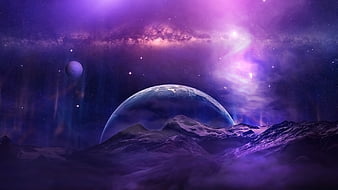 Download CS GO Vibrant Purple Planet Wallpaper