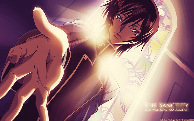 I am your sanctity that will bring you salvation, code geass, anime, angel, lamperouge, lelouch, HD wallpaper