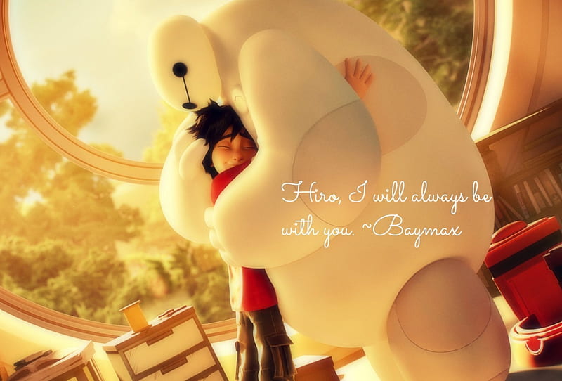 Poster of Big Hero 6 animated movie protagonist Baymax and animated actor  characters 2K wallpaper download