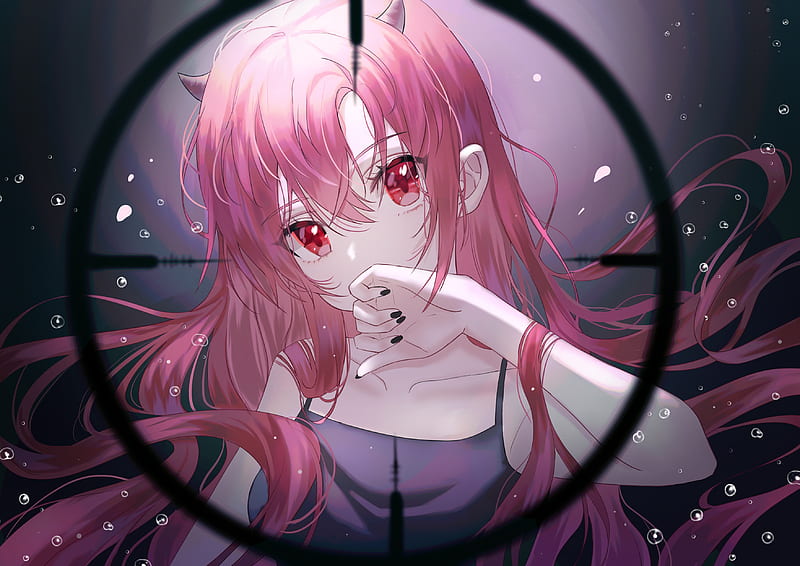 Anime Girl Eyepatch Red Eye 4K Wallpaper iPhone HD Phone #4050f