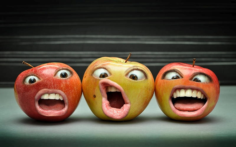 Funny Apples With Faces, Funny, graphy, Apples, Faces, HD wallpaper | Peakpx