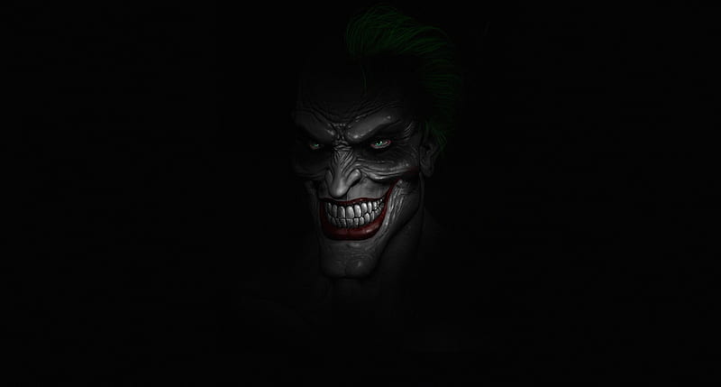 Joker Dark Minimalist, joker, minimalism, minimalist, artist, artwork, digital-art, dark, HD wallpaper