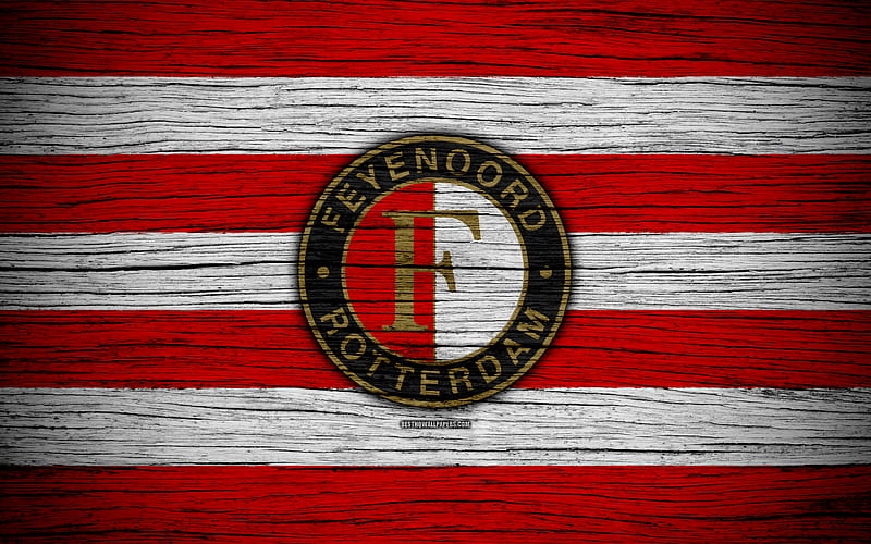 Feyenoord FC Eredivisie, soccer, Holland, football club, Feyenoord, wooden texture, FC Feyenoord, HD wallpaper