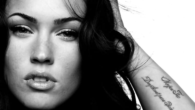 Megan Fox, arm, model, tattoo, HD wallpaper