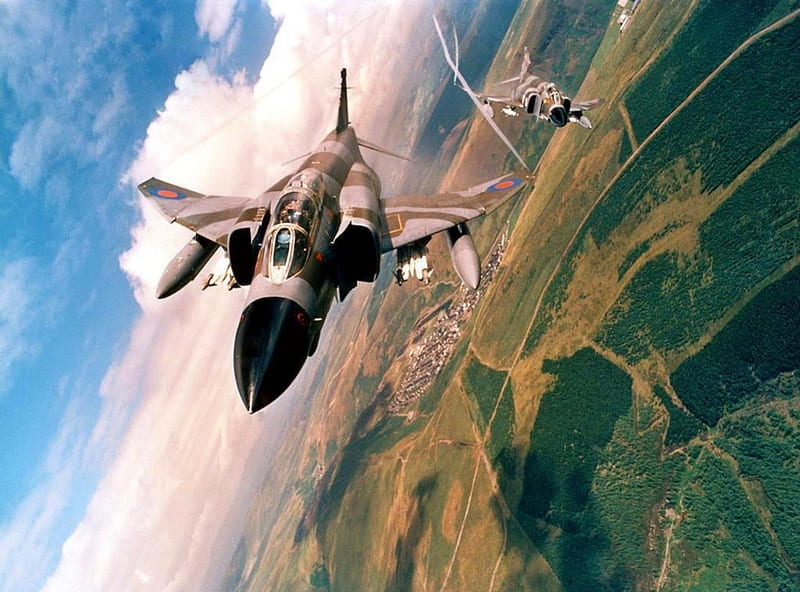 FGR.2 Phantom - Royal Air Force., f4m, raf, fighter, phantom, ground attack jet, fgr2, mcdonnell douglas, HD wallpaper