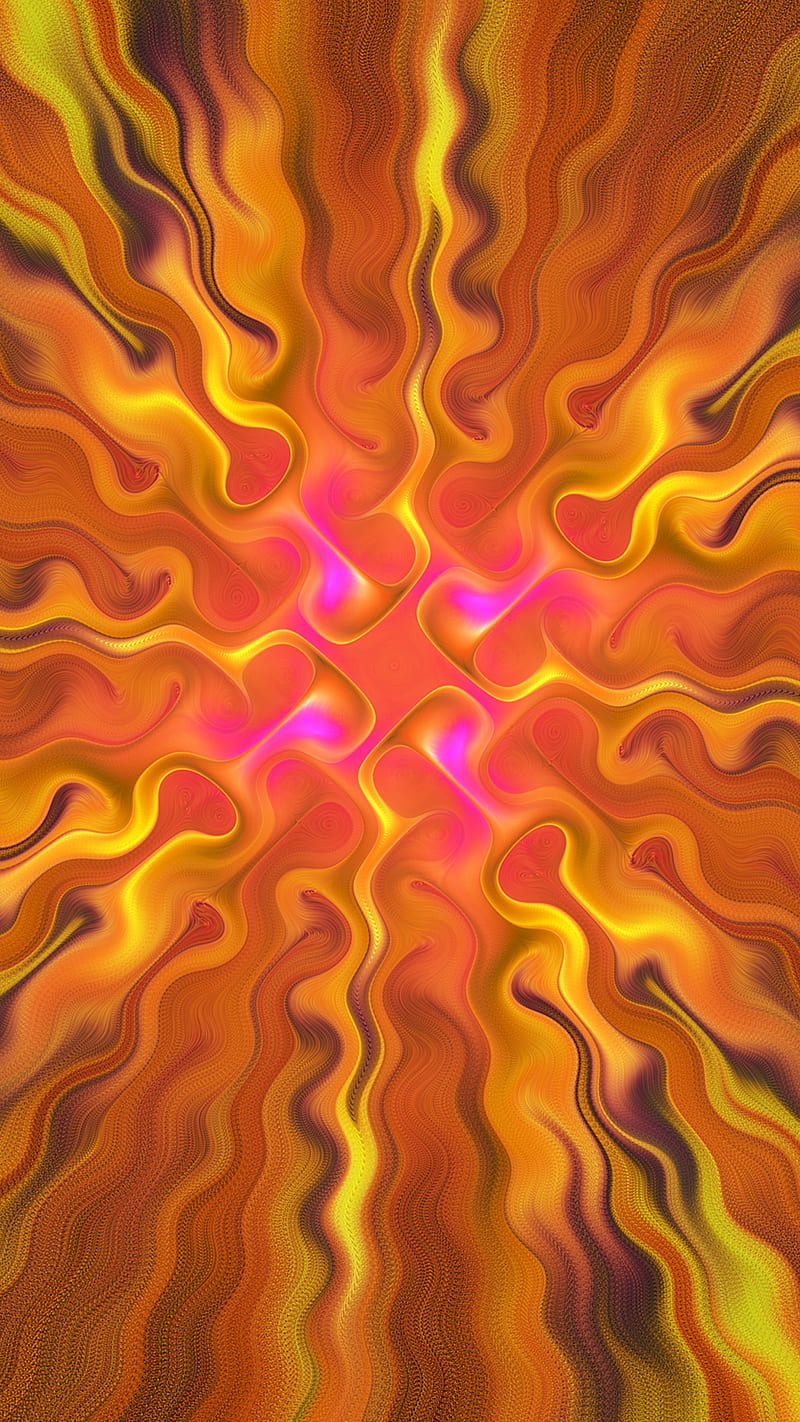 Texture , lines, wavy, orange, abstract, HD phone wallpaper