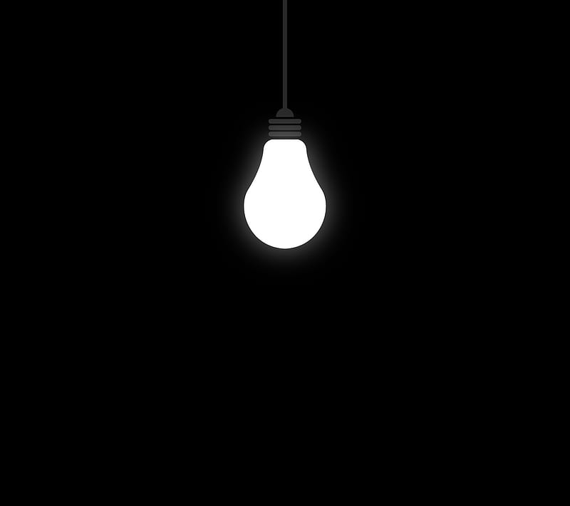 Lightbulb, black, dark, light, simple, HD wallpaper | Peakpx