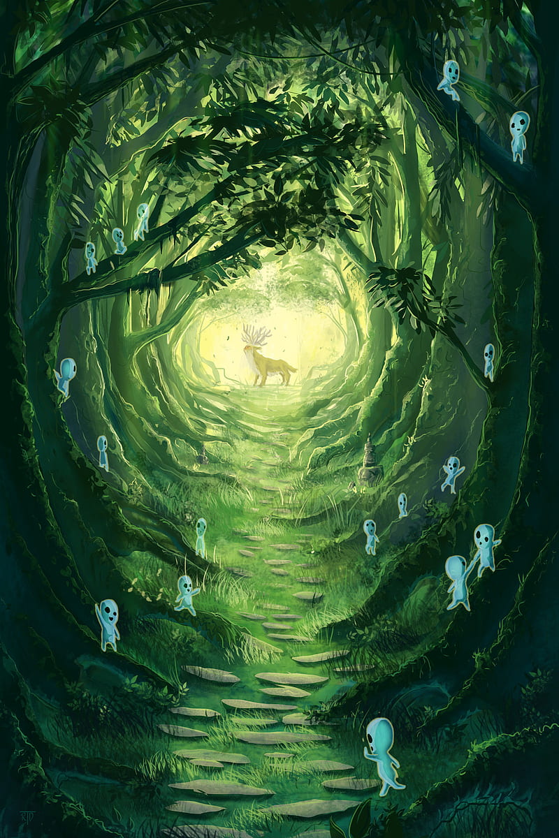 Studio Ghibli, beat nature , best anime , green, HD phone wallpaper