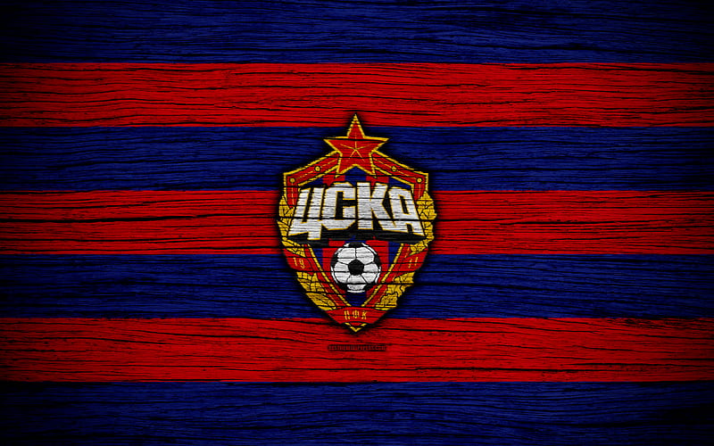 FC CSKA Moscow wooden texture, Russian Premier League, soccer, football club, Russia, CSKA Moscow, logo, art, CSKA, football, CSKA Moscow FC, HD wallpaper