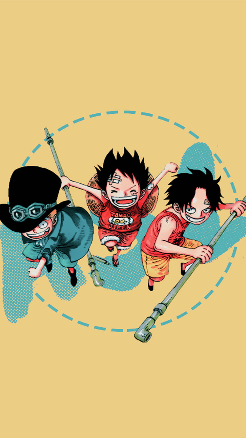 Ace, Anime, Luffy, One Piece, Sabo, Manga, HD phone wallpaper
