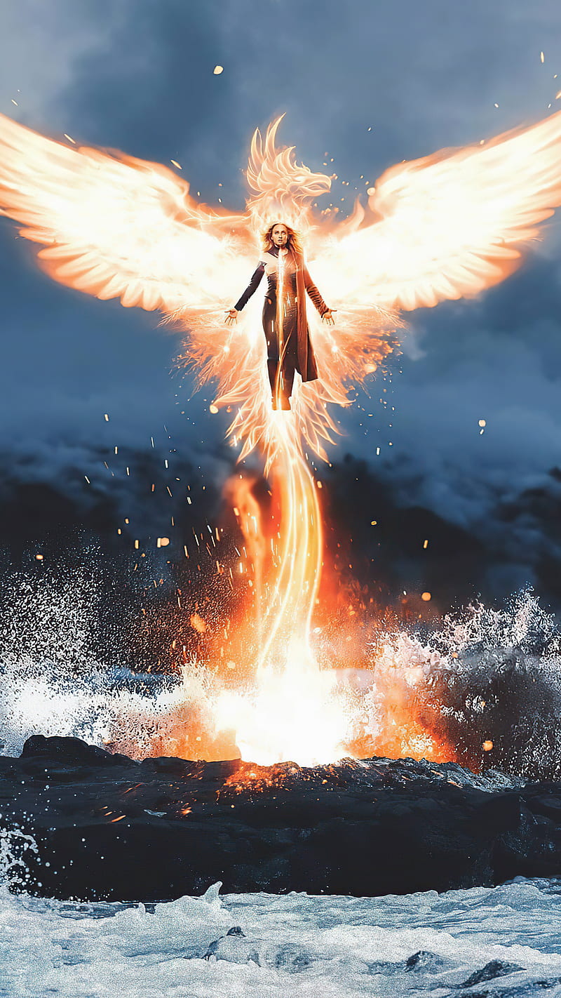 Dark Phoenix, angel, art, birds, digital, flag, fly, guardians, monsters,  warrior, HD phone wallpaper | Peakpx