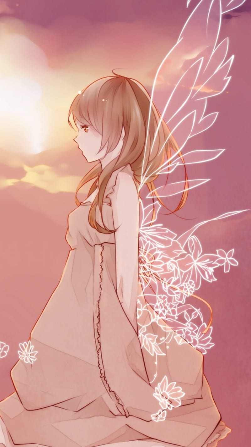 anime girl with wings