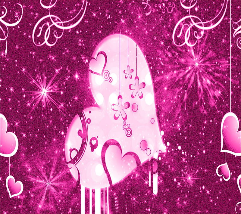 Pink heart, background, cool, desenho, girly, love, nice, pattern, HD  wallpaper | Peakpx