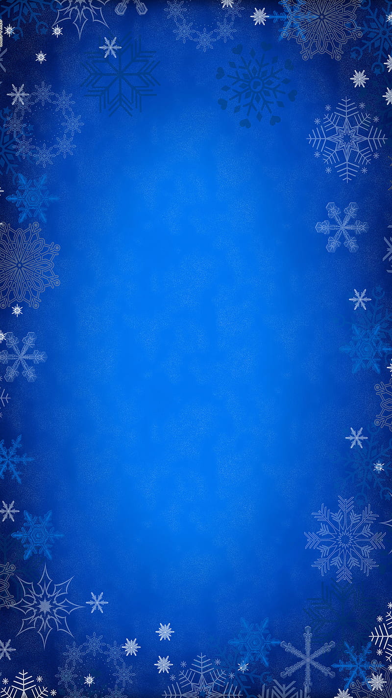 Snowflake, background, blue, snow, winter, HD phone wallpaper