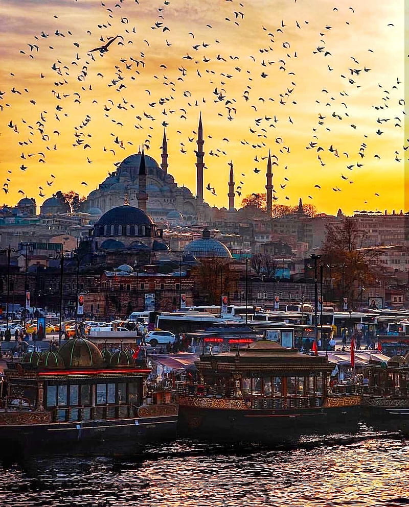 city, nature, sunset, turkey, HD phone wallpaper