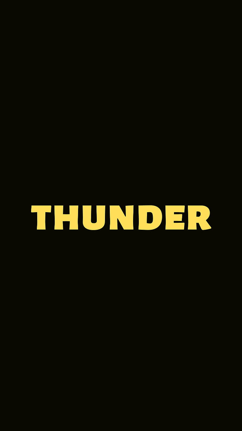 thunder, word, inscription, text, HD phone wallpaper
