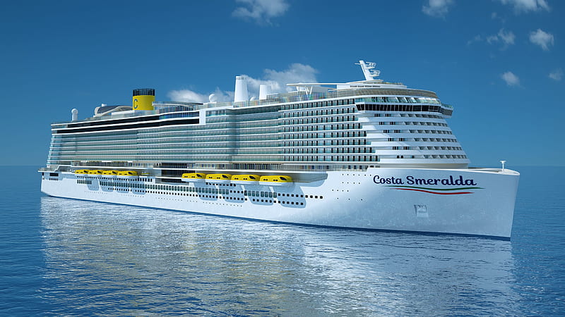 Costa Smeralda, cruise, ship, smeralda, costa, ocean, HD wallpaper