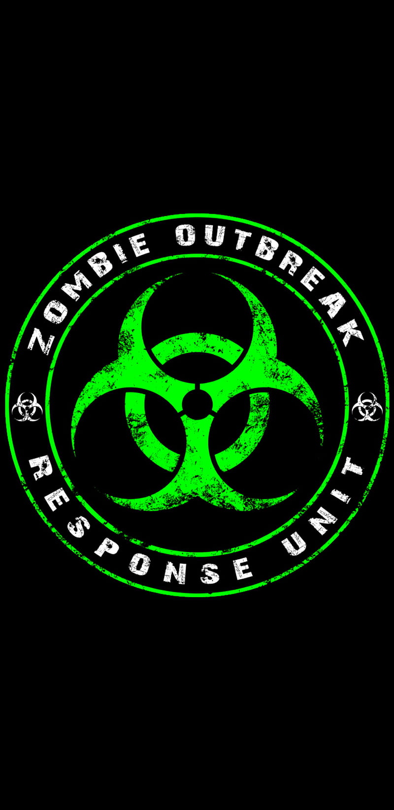 Outbreak, black, green, logo, zombie, HD phone wallpaper