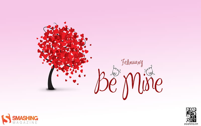 Be Mine, valentines, mine, red, tree, be, lobe, HD wallpaper