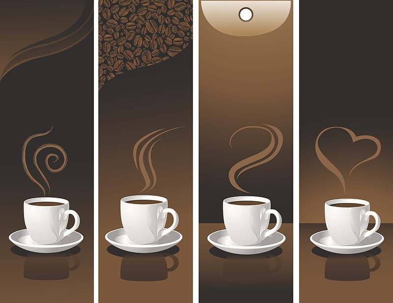 coffe anyone, cup, coffee, four, vector, HD wallpaper