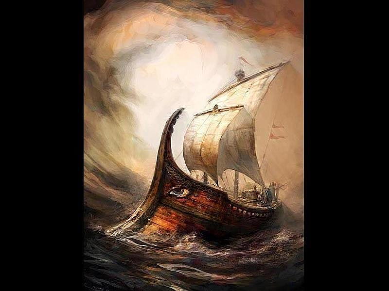 Fantasy Sailboat, fantasy, prince of persia, ship, ubisoft, pop, concept art, sailboat, artwork, HD wallpaper