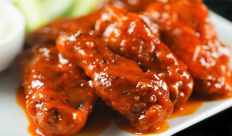 Mexican Chicken Wings, wings, sauce, mexican, chicken, spicy, hot, coating, abstract, HD wallpaper