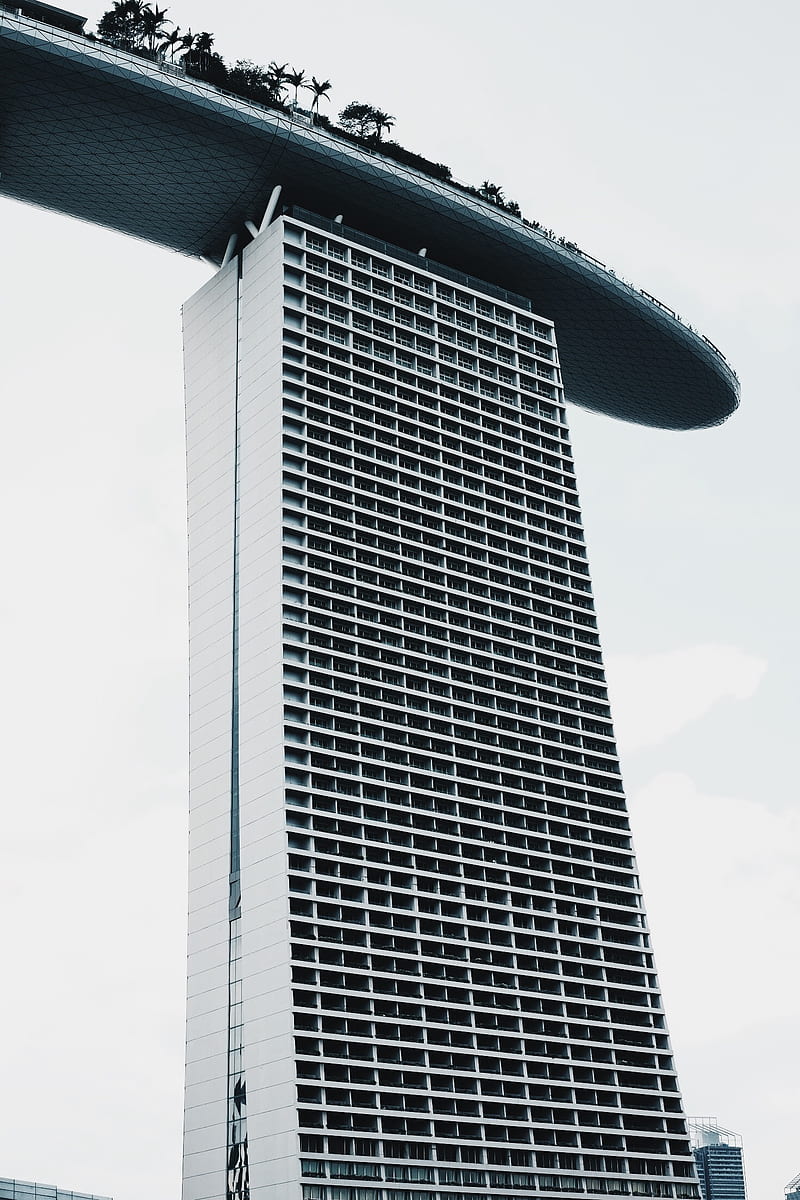 modern, building, architecture, Singapore, hotel, HD phone wallpaper
