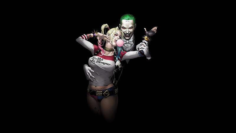Harley Quinn And Joker Dance, harley-quinn, joker, superheroes, artwork, HD wallpaper