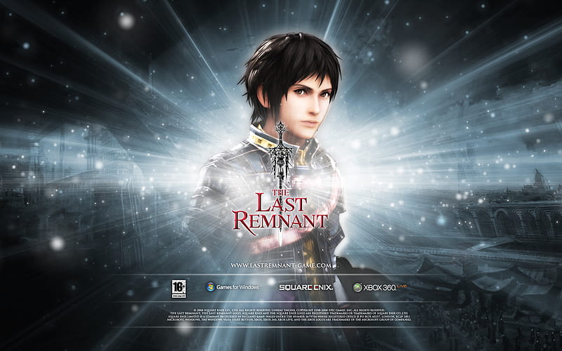 Rush Sykes, video game, the last remnant, cool, anime, hero, awesome, sword, black hair, knight, HD wallpaper