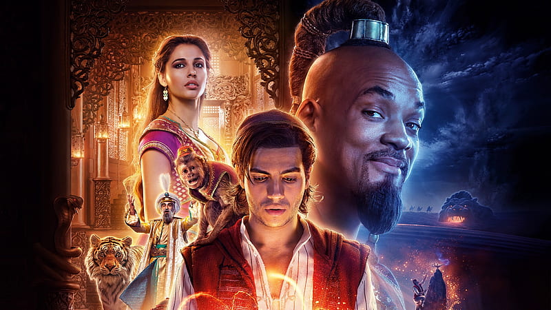 Aladdin 2019, poster, aladdin, movie, disney, fantasy, HD wallpaper