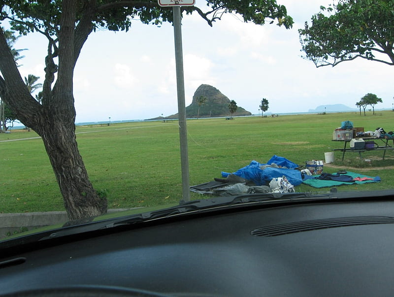 Chinaman's Hat, Kite & Wind Surfing Beach & State Park Leeward O'Ahu, Hawaii in the rain 01/06, chinamans hat, kite, wind, hawaii, state park, o ahu, surfing, HD wallpaper